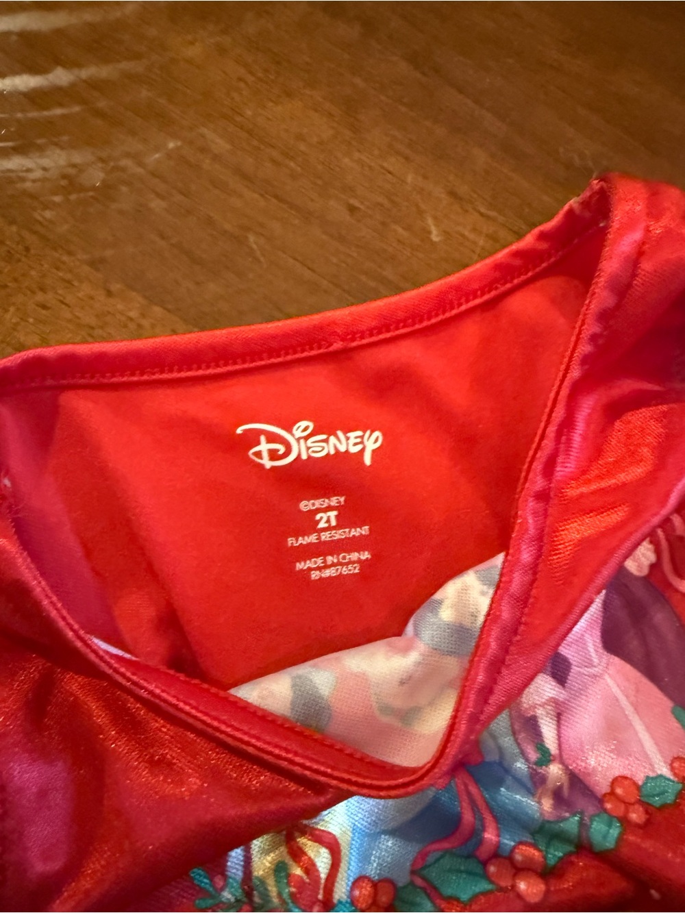 Disney Christmas Red Princess Dress with Gold Waist Bow - Picture 4 of 4
